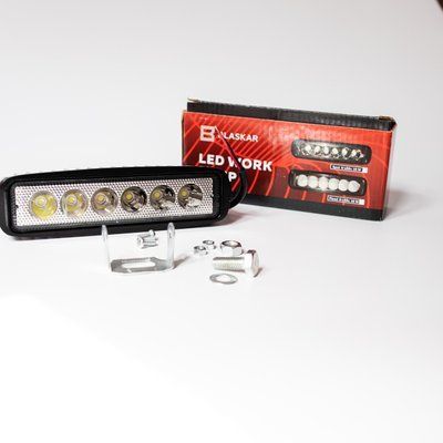 Балка LED (протитуманка) світлодіодна (6 світлодіодів) 12V-24 V (18W-6000 K) 16,5 см (ціна за 1 шт.) 00532 фото