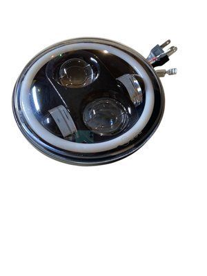 Оптика Фари Ваз 2106 60 ватів Універсальні світлодіодні фари Led 5.75 дюймів ДХО Ангельські очі фари (1 ШТ) 02248 фото