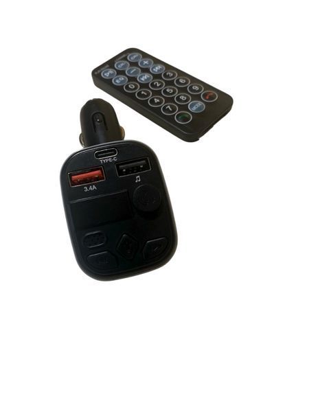 Автомобільний FM-трансмітер модулятор Blaskar C4 PRO Bluetooth MP3 зі швидкою зарядкою 3.0A PD 20W c 1 USB та 1 Type-C 02167 фото