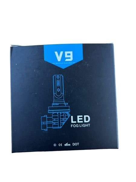LED лампи для протитуманних фар авто V9 H27 40 Вт 12-24 В 4000 лм 6500 K, комплект 2 шт. 01665 фото