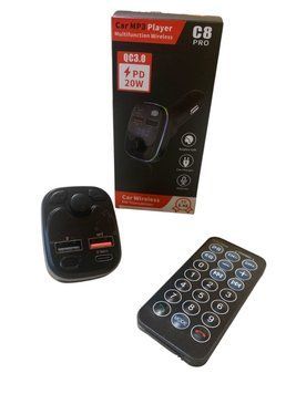 Автомобільний FM-трансмітер модулятор Blaskar C8 PRO Bluetooth MP3 зі швидкою зарядкою 3.0A PD 20W 02169 фото