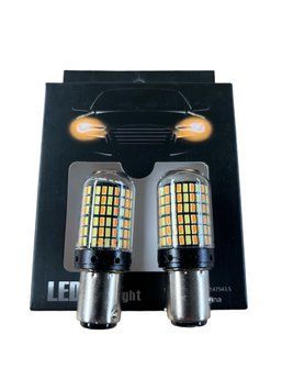 Автомобільна світлодіодна лампа 1157-168 smd-Білий+жовтий колір 01733 фото