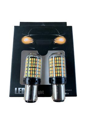 Автомобільна світлодіодна лампа 1157-168 smd-Білий+жовтий колір 01733 фото