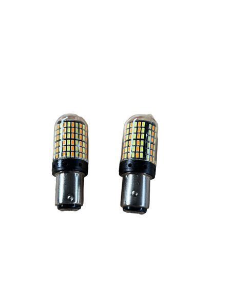 Автомобільна світлодіодна лампа 1157-168 smd-Білий+жовтий колір 01733 фото