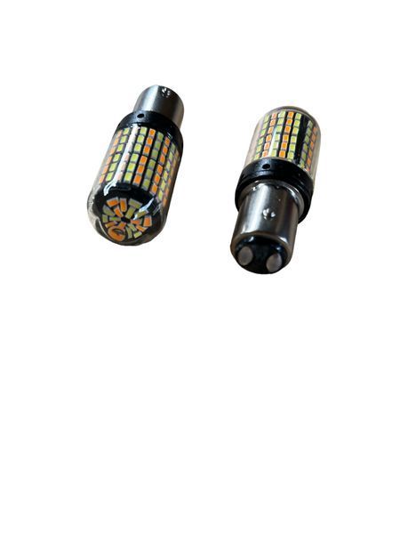 Автомобільна світлодіодна лампа 1157-168 smd-Білий+жовтий колір 01733 фото