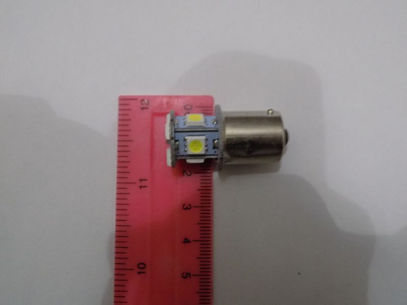 Автомобільна світлодіодна лампа освітлення поворотів і габаритів 1156-8SMD-5050-1 контакт-24V (пр.о Китай) 00269 фото